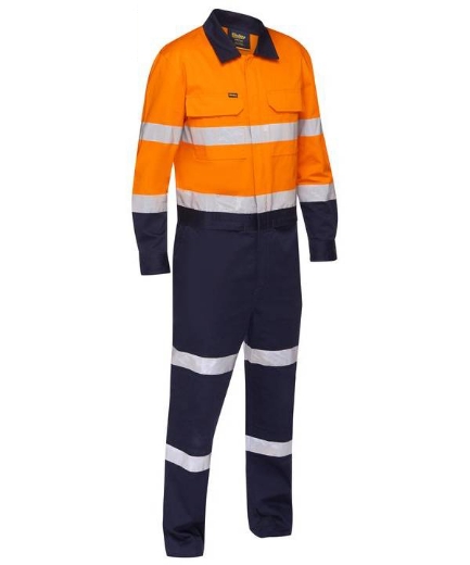 Picture of Bisley, Taped Hi Vis Coverall Waist Zip Opening